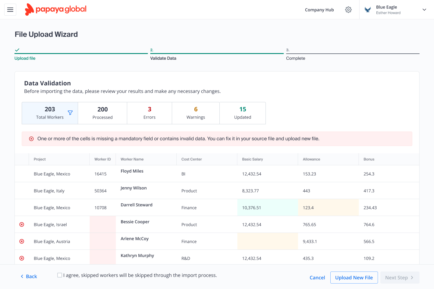 screenshot of Papaya Global